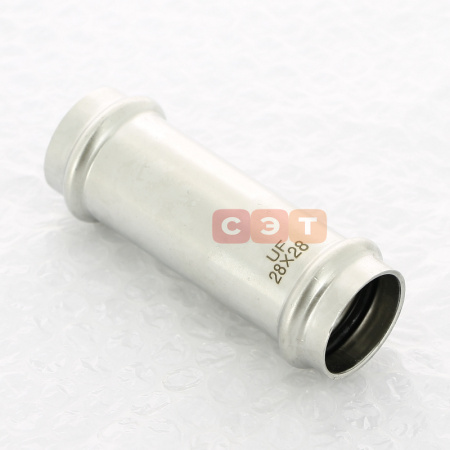 Муфта надвижная пресс нержавеющая  28 х 28  UniFitt